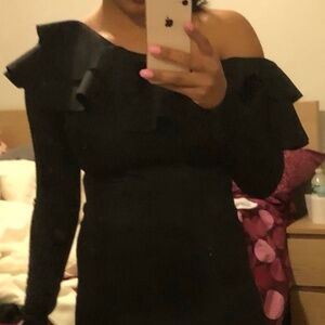 Club L black off shoulder dress